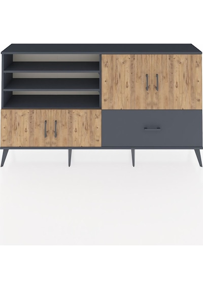 Arges Konsol 5 Raflı Tek Çekmeceli 4 Kapaklı 176x30x99 Antrasit-ç Antrasit-çam/antrasit Arges Konsol 5 Raflı Tek Çekmeceli 4 Kapaklı 176x30x99 Antrasit-ç Antrasit-çam/antrasit