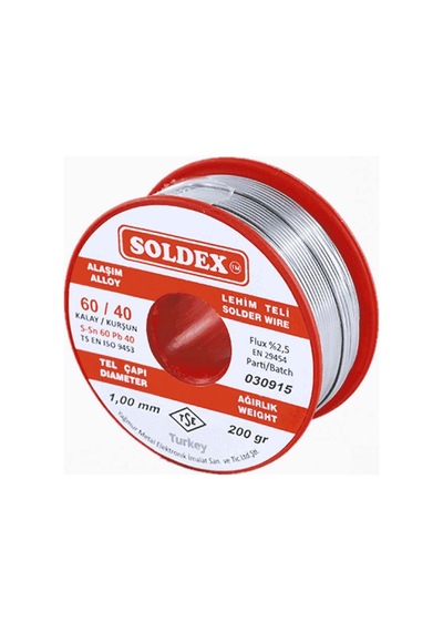 Lehim Teli Kurşunlu Sn 60 Pb 40 1,00mm 200gr 60/40