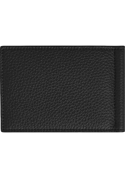 Mont Blanc Montblanc Grain Deri Para Klipsli 6 Bölmeli Cüzdan 221402 Siyah
