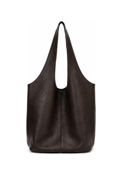 Levano Leather Hakiki Deri Kadın Omuz Çantası Geniş İç Hacimli Büyük Günlük Tote Çanta Kahverengi