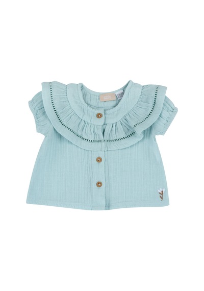 Chicco Kız Bebek Kısa Kollu Gömlek 09102067000000 000051 Yeşil