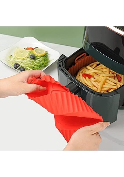 Airfryer Silikon Pişirme Kabı - Hava Fritözü Kalıbı Air Fryer Aksesuar Pişirme Kabı - Tüm Airfryer&apos Lara Uyumlu 50 x 22