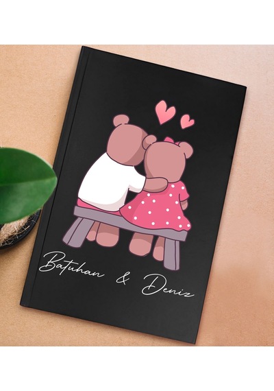Bk Gift Kişiye Özel Sevgili İsimli Sert Kapaklı Siyah Lastikli Defter , Arkadaşa Hediye, Yeni İş Hediyesi, Doğum Günü Hediyesi-4 Bitmeyen129310 Bk Gift