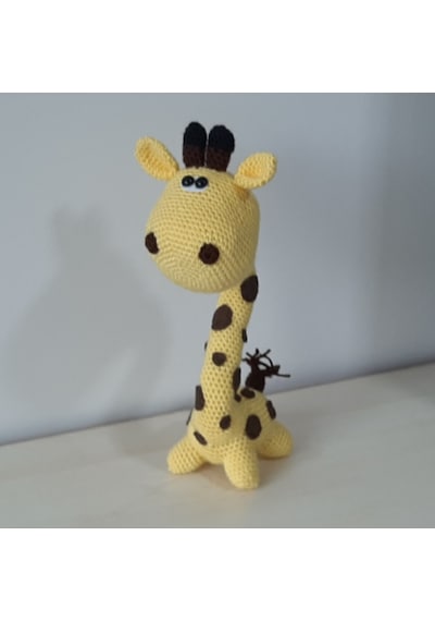 Amigurumi Örgü Oyuncak Zürafaa Sarı 30 Cm