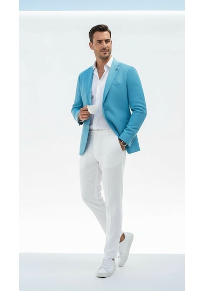 Plus Scorpion Erkek Slim Fit Blazer Ceket Tek Düğmeli Çift Yırtmaçlı Torba Cepli Yarım Astarlı Turkuaz Mavisi Plus Scorpion Erkek Slim Fit Blazer Ceket Tek Düğmeli Çift Yırtmaçlı Torba Cepli Yarım Astarlı Turkuaz Mavisi