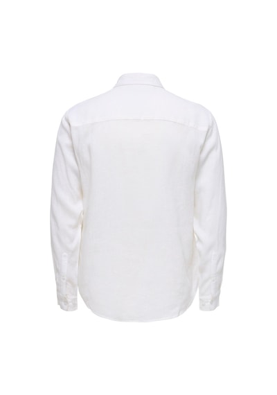 Only & Sons Onslaurence Ls Lınen Blend Shırt Erkek Beyaz Gömlek - 22036239