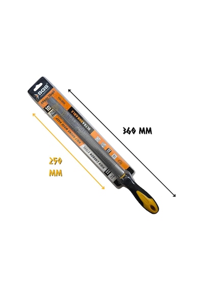 Sgs Saplı Ahşap Törpü Yarım Yuvarlak 10" 250 Mm.