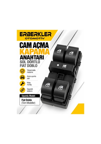 Cam Açma Kapama Anahtarı Sol Doblo Dörtlü - Erb2224