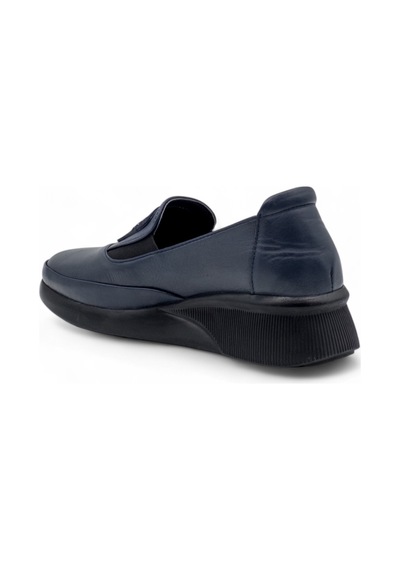 Voyager 9779 Kadın Hakiki Deri Comfort Ayakkabı Lacivert