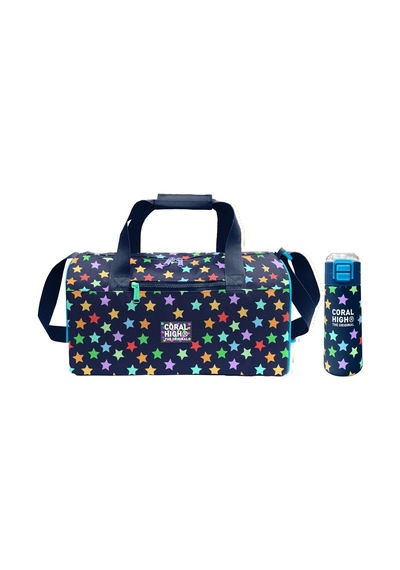 Coral High Lacivert Yıldız Desenli Kız Çocuk Spor Çantası Ve 500 Ml Çelik Matara Seti 27545 Lacivert - Yeşil