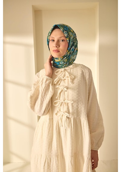 Silk Home Soft Eşarp 73090-37 Koyu Yeşil, Yeşil, Saks, Sarı, Turkuaz