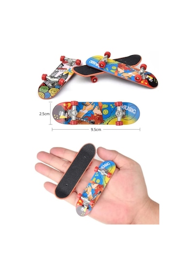 Mini Parmak Kaykay Sök Tak Aksesuarlı 3+ Yaş Çok Renkli