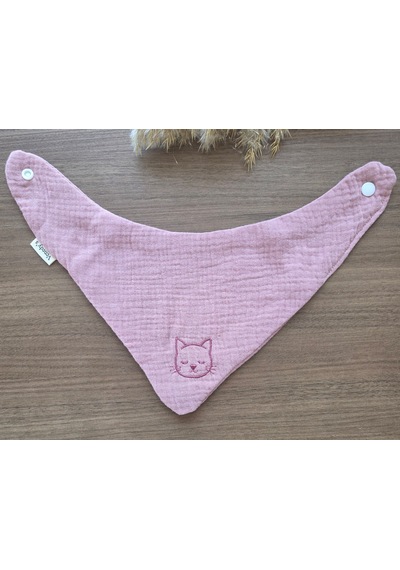 Venedy S Sleepy Bunny,lamb,kitty 3lü Nakışlı Müslin Bandana Önlük Seti Çok Renkli