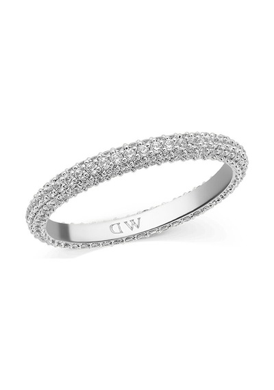 Pave Ring Silver 3 Mm Gümüş