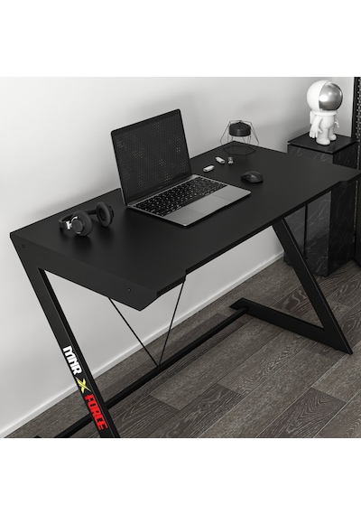 Zoned Metal Ayaklı Gaming Oyuncu Masası - Siyah