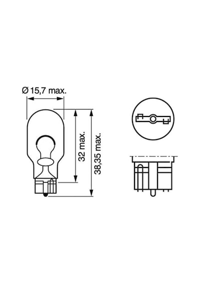 Bosch W16w 955 Pure Light Araba Ampulü - 12 V 16 W W2,1x9,5d - 2 Ampul