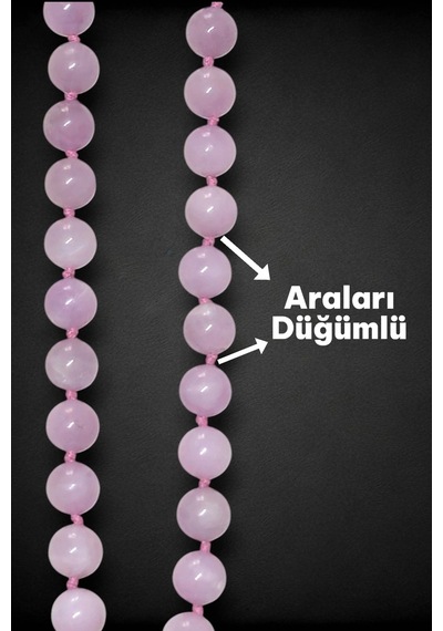 Pozitif Doğal Taş 10 Mm Pembe Kunzit Kristali Fonksiyonel Kolye 601-2