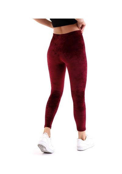 Winmoda34 Kadife Tayt Bordo