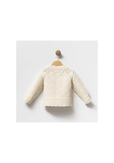 Ministok Charlotte Carousel Nakışlı Triko Hırka, Blüz, Şortlu 3'lü Kız Beb Bej