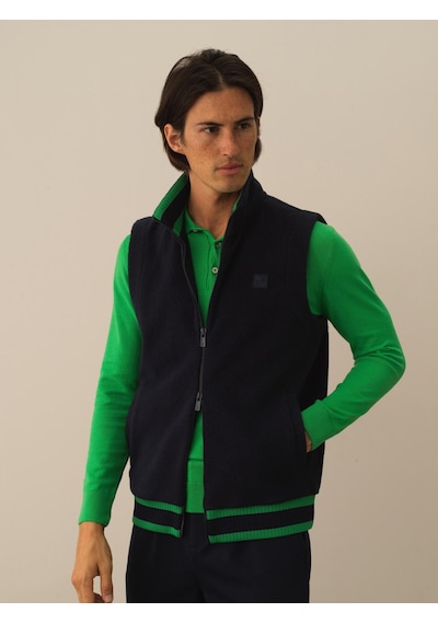 Xint Lacivert Pamuk Dokulu Regular Fit Yelek 195053