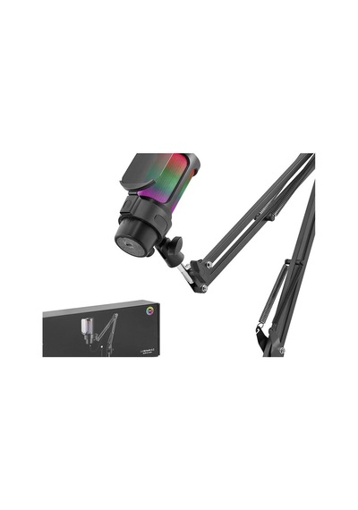 Rgb Mikrofon Seti Boom Mikrofon Kolu Type-c 192khz 24bit Siyah M835b Evimdeyokyok