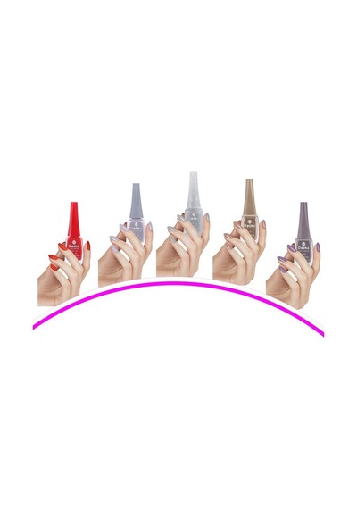 5 Adet Keratinli Besleyici Oje 14 Ml Set15 Diğer