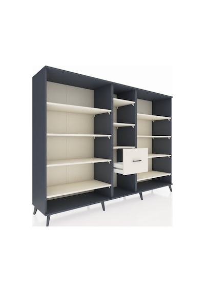Hyperion Dolap 11 Raflı 3 Çekmeceli 220x44x163 Antrasit-aytaşı Antrasit-aytaşı Hyperion Dolap 11 Raflı 3 Çekmeceli 220x44x163 Antrasit-aytaşı Antrasit-aytaşı