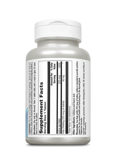 Kelp 225 Mcg Lodine 250 Tablets