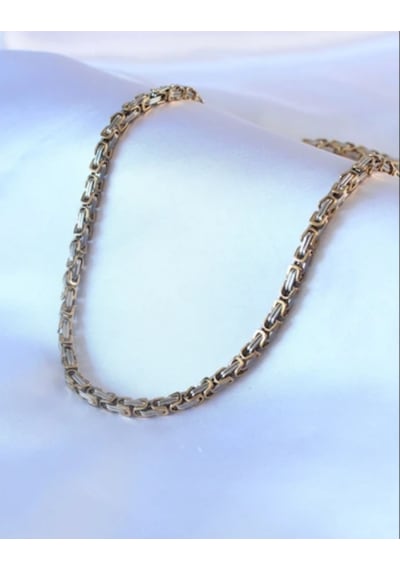 Beren Aksesuar Stainless Steel Erkek Zincir Çelik Kolye Gold