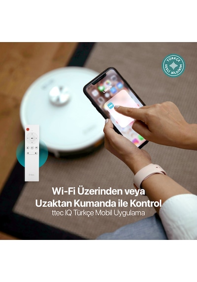 ttec Robi Pro LaserIQ Teknolojili Akıllı Robot Süpürge ve Paspas