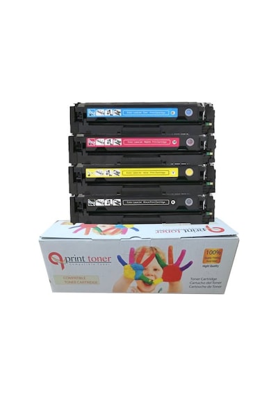 Hp 203x Cf540x Uyumlu Toner Set 4 Renk M254 M280 M281 Lbp621 Lbp623 Lbp640 Crg054h Crg045h 201x