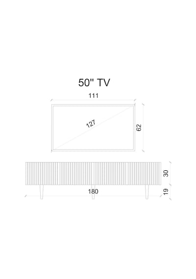 Capella Beyaz Country Mdf 4 Kapak Duvara Monte 180 Cm Tv Ünitesi
