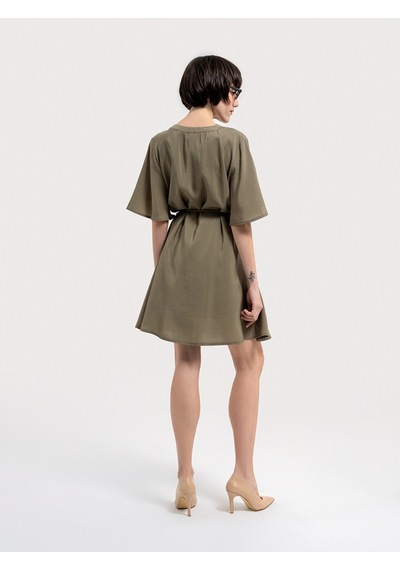 Loose Fit Kadın Elbise Haki