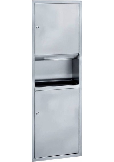 Onno - 304 Kalite Ankastre Kombine Set Kağıtlık+çöp Kovası - Ih-11195 Krom