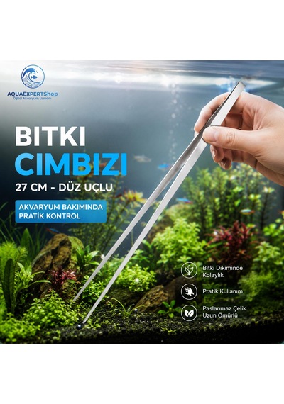Bitki Cımbızı - 27 Cm - Düz Uçlu Bitki Maşası