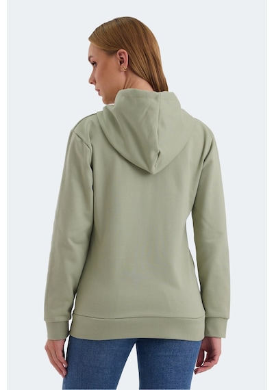 Slazenger Katya 2 Li Set Kadın Gri - Yeşil Sweatshirt Gri - Yeşil
