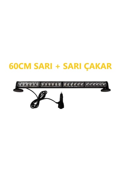 Demmon 60 Cm Çakar Led Sarı + Sarı Çakar Lamba 15 Fonksiyonlu (500613981)