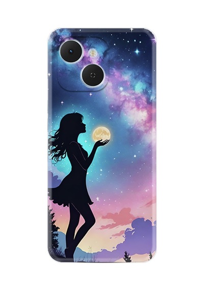 Tecno Spark 40c Km4n Kılıf Boutique Baskılı Resimli Woman İn Moon Pcode -005