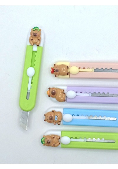 Mini Şekilli Falçata Maket Bıçağı - Capybara Mor