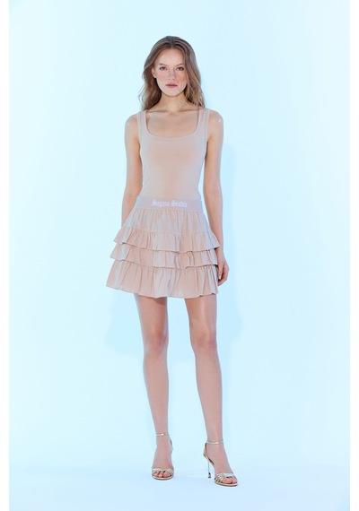 Sagaza Studio Ss6006 Mini Elbise BEJ