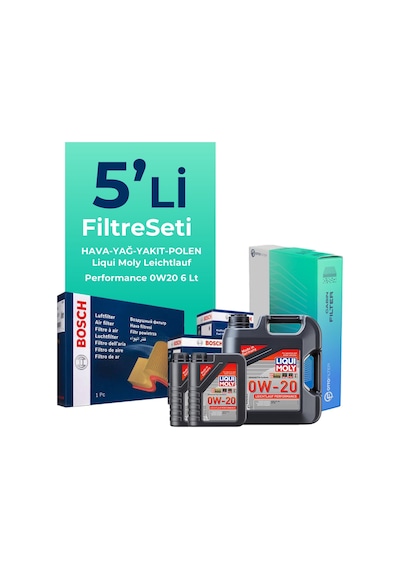 Bosch Volvo S90 2.0 Dizel D4 Filtre Bakım Seti Liqui Moly Motor Yağlı 2016-2018 5 Li