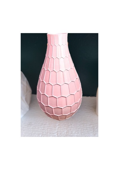 Modern Dekoratif Vazo 20 Cm Pembe Pembe