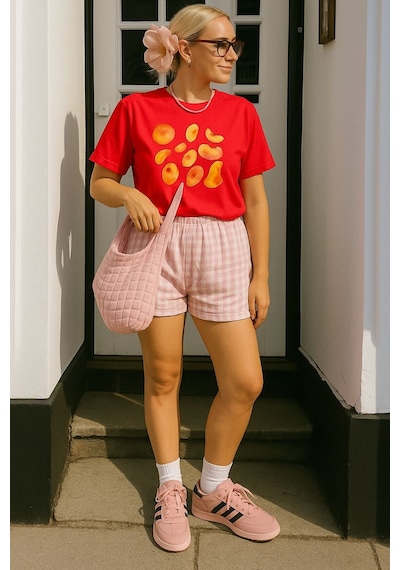 Baskılı Unisex Tshırt 4q1 Kirmizi