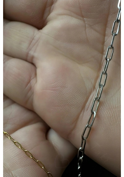 Paperclip Model Gold-silver Çelik Çift Bileklik Seti Love Serisi Çok Renkli