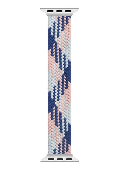 WIWU Apple Uyumlu  Watch 44mm Wiwu Braided Solo Loop Contrast Color Small Saat Kordon Kayış Bileklik ZORE-216038