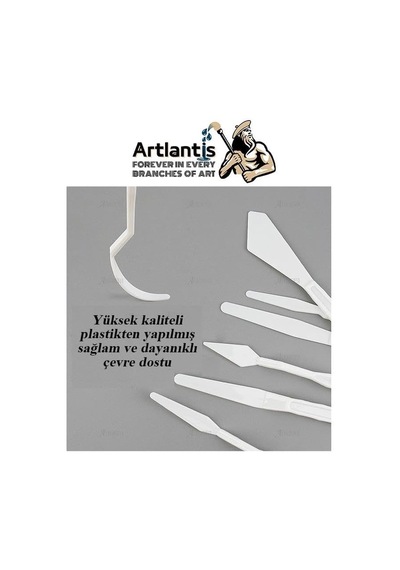 Artlantis Plastik Palet Bıçağı 5 Li Set, Esnek Plastik Spatül 2 Paket
