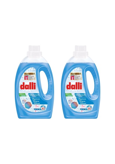 Dalli Hassas Ve Renkli Çamaşırlar İçin Renk Koruma Özellikli Sıvı Çamaşır Deterjanı 1,1 Lt 20 Yıkama 2'li Set