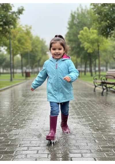 Belix Bahçe Ve Yağmur Renkli Çocuk Çizmesi 26-35 Fuşya