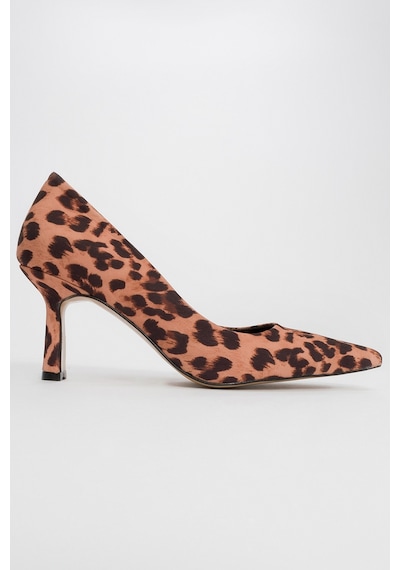 Luvishoes Luvi Shoes Calse Siyah Sarı Desenli Kadın Topuklu Ayakkabı Sarı - Siyah