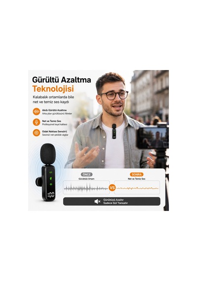 Delux Serisi Kablosuz Yaka Mikrofonu Ry-wm01 Telefon Toplantı Podcast Diğer